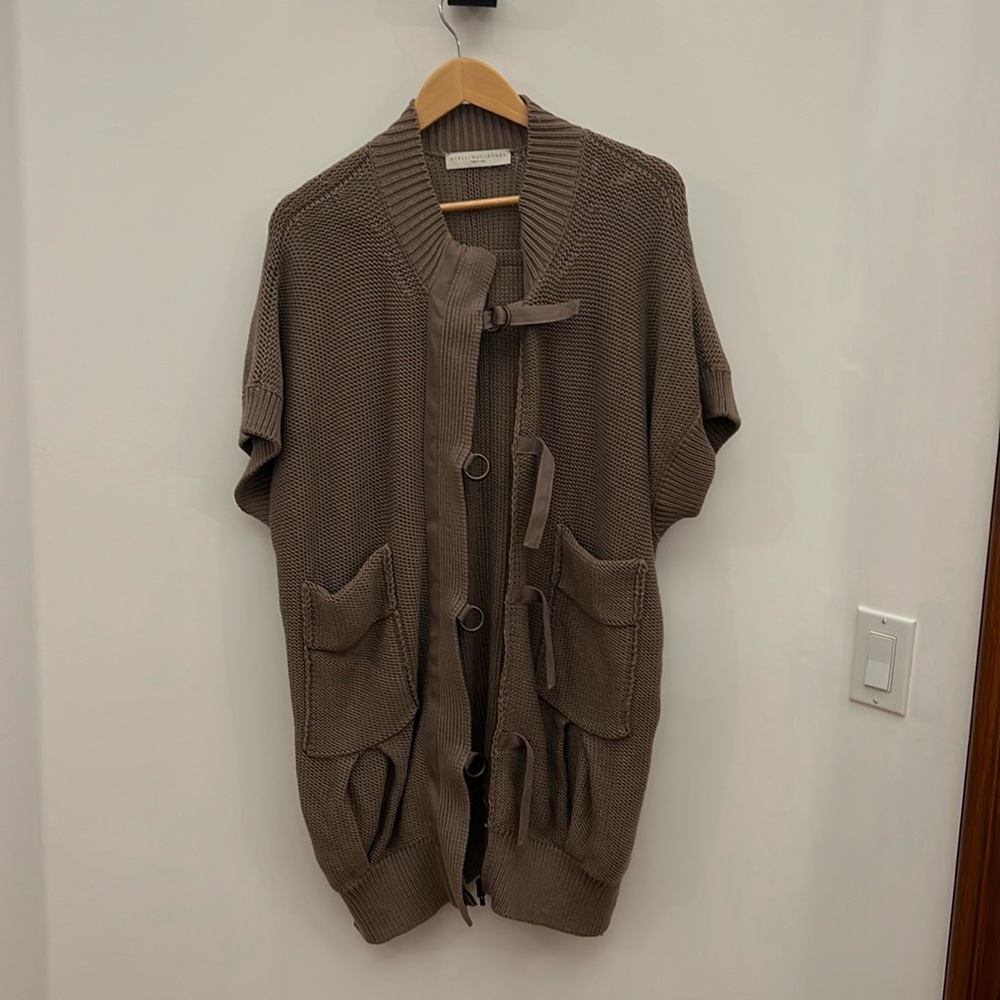 Stella McCartney knit short sleeve zip sweater